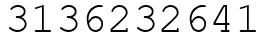 Число 3136232641.
