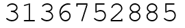 Число 3136752885.