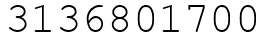 Число 3136801700.