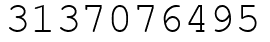 Число 3137076495.