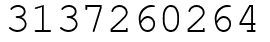 Число 3137260264.