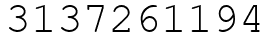 Число 3137261194.