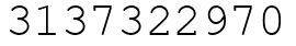 Число 3137322970.