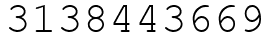 Число 3138443669.