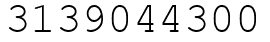 Число 3139044300.