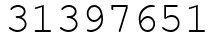 Число 31397651.
