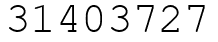 Число 31403727.