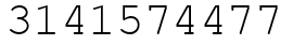 Число 3141574477.