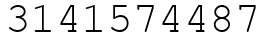 Число 3141574487.