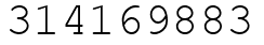 Число 314169883.