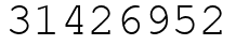 Число 31426952.