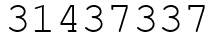Число 31437337.