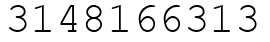 Число 3148166313.