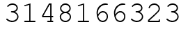Число 3148166323.