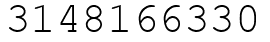 Число 3148166330.