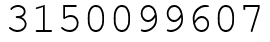 Число 3150099607.