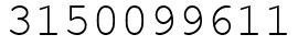 Число 3150099611.
