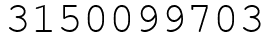 Число 3150099703.