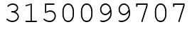 Число 3150099707.