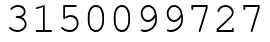 Число 3150099727.
