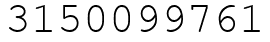 Число 3150099761.