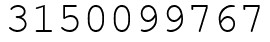 Число 3150099767.