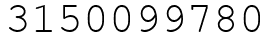 Число 3150099780.