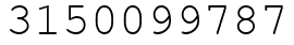 Число 3150099787.