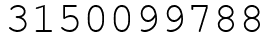 Число 3150099788.