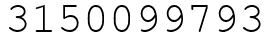 Число 3150099793.