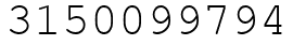 Число 3150099794.