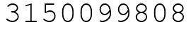 Число 3150099808.