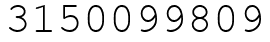 Число 3150099809.