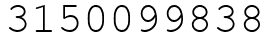 Число 3150099838.