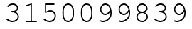 Число 3150099839.