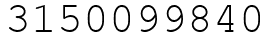 Число 3150099840.