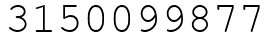 Число 3150099877.
