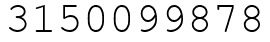 Число 3150099878.