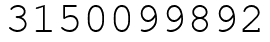 Число 3150099892.