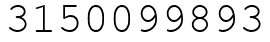 Число 3150099893.