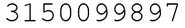Число 3150099897.