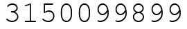 Число 3150099899.