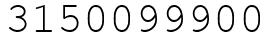 Число 3150099900.