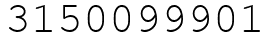 Число 3150099901.