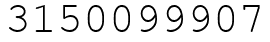 Число 3150099907.