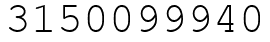 Число 3150099940.