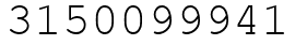 Число 3150099941.
