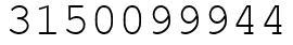 Число 3150099944.