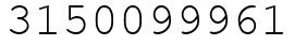 Число 3150099961.