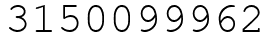 Число 3150099962.